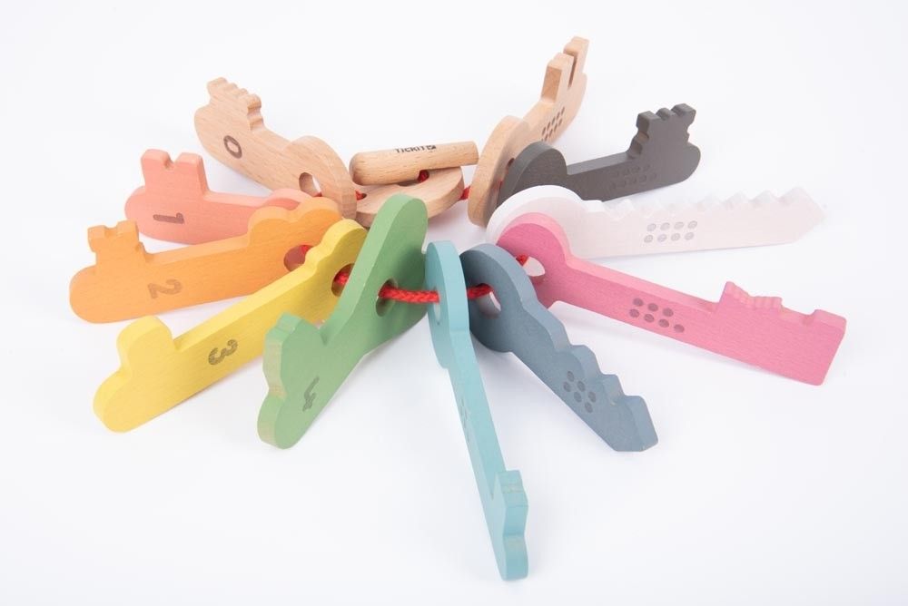 Rainbow Wooden Keys