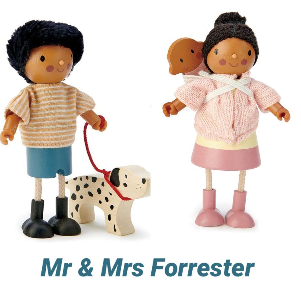 Mr Forrester with his Dog & Mrs Forrester with Baby