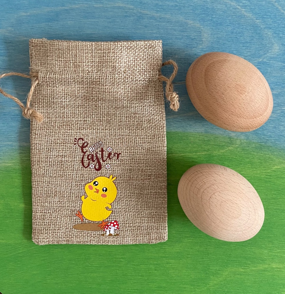 Beechwood Eggs with Easter Gift Bag