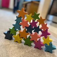 Rainbow Wooden Stars - Split Pack 