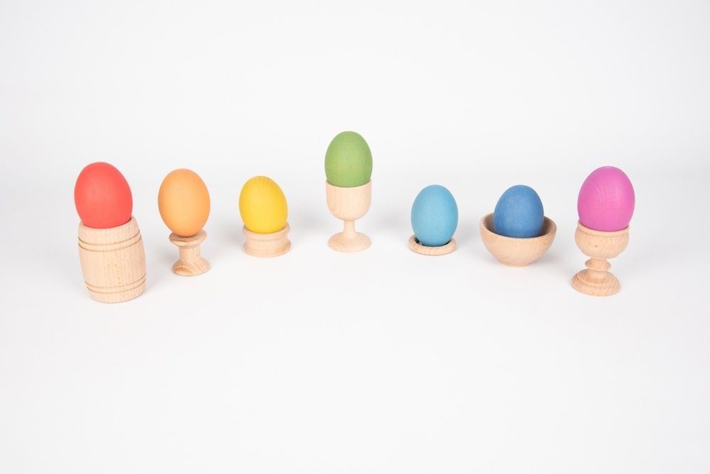 Rainbow Wooden Eggs - Individual
