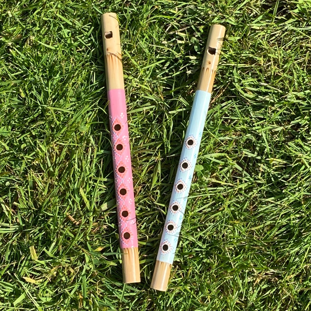 Handmade Bamboo Flute - Coloured