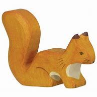 Squirrel - Orange - Standing - Holztiger