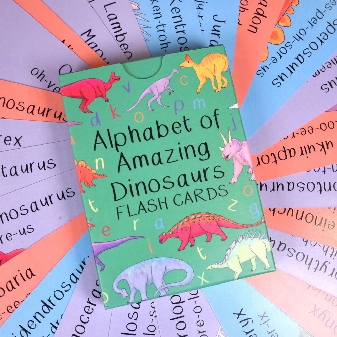 Alphabet of Amazing Dinosaur Flash Cards