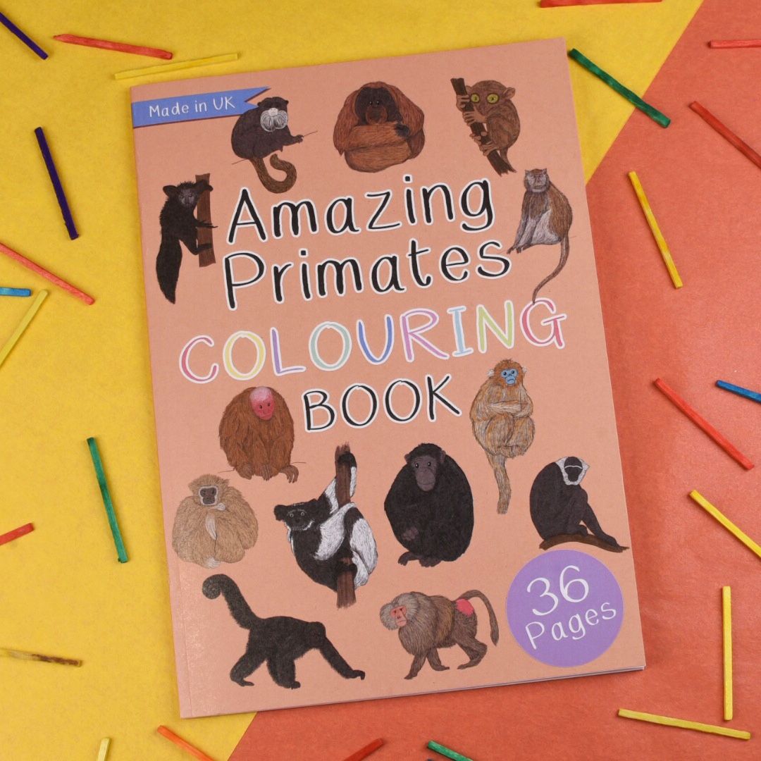 Amazing Primates Colouring in Book