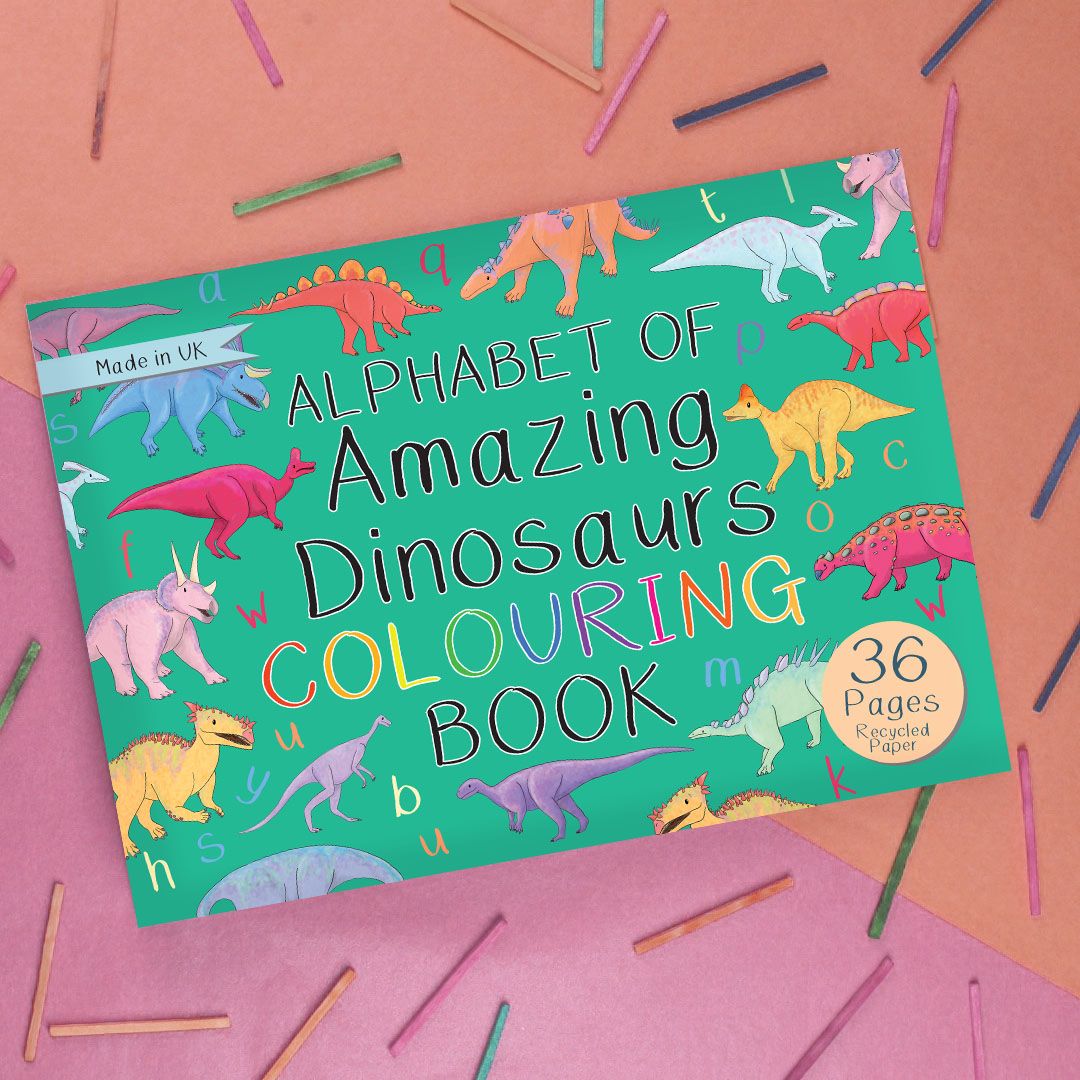 Alphabet of Amazing Dinosaur Colouring in Book