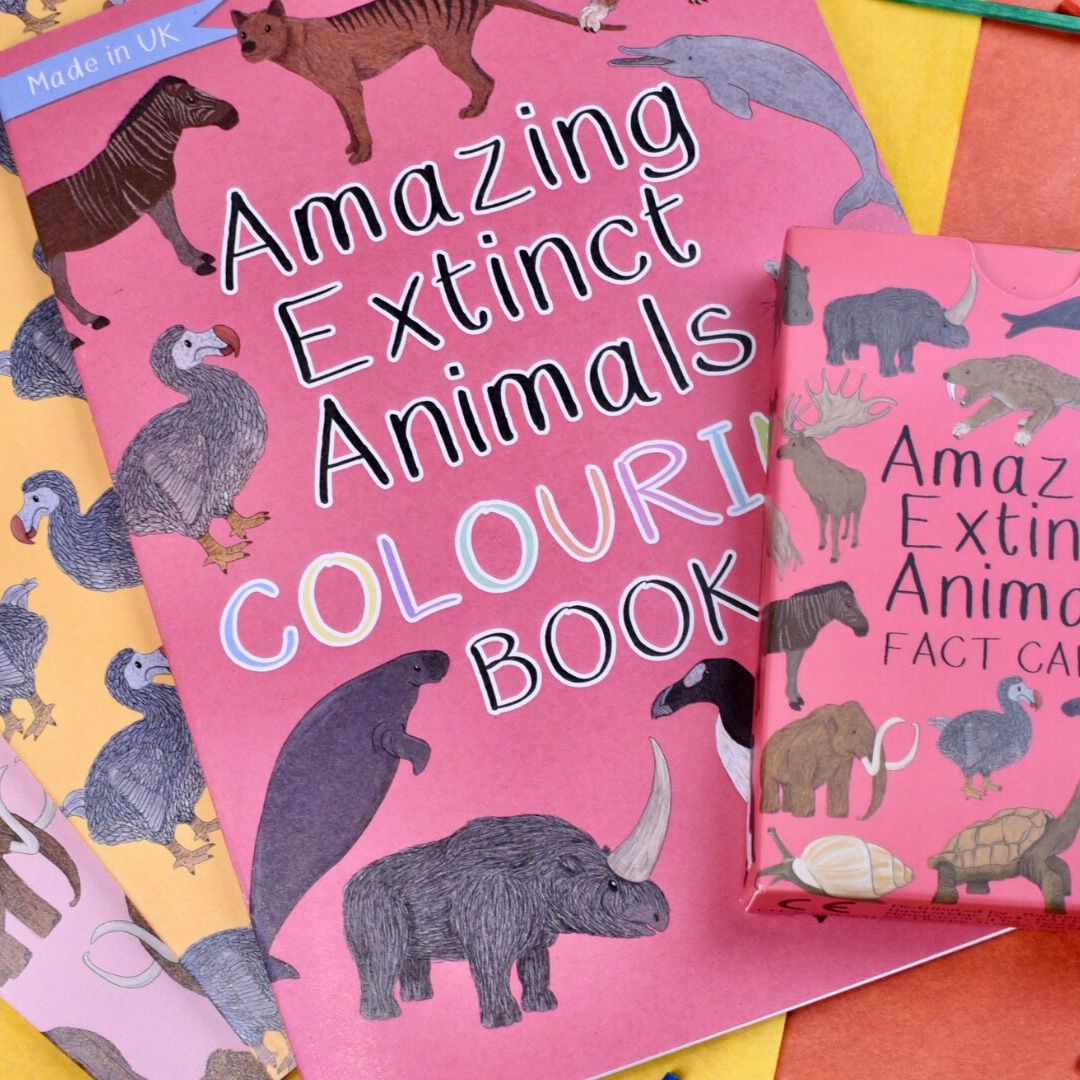 Amazing Extinct Animals Colouring in Book