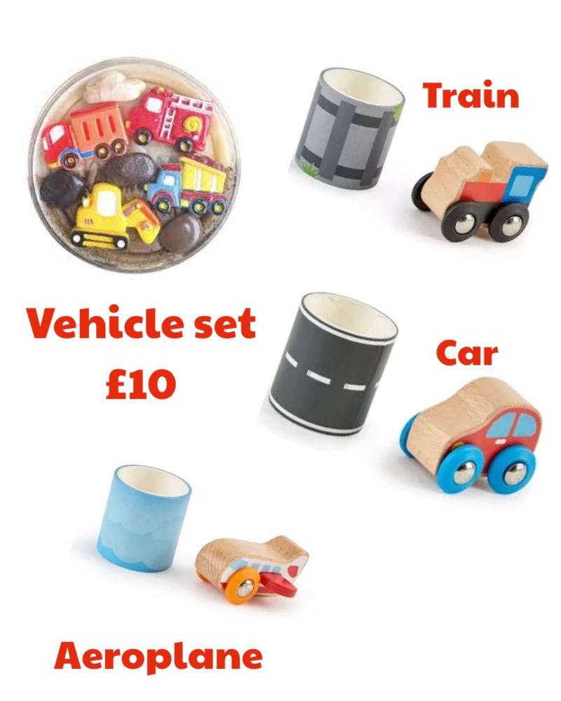 Vehicle Set - Tape, Toy & Playdough