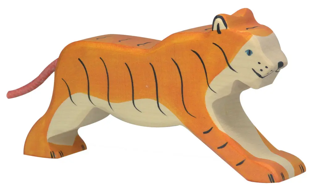 Tiger Running - Holztiger