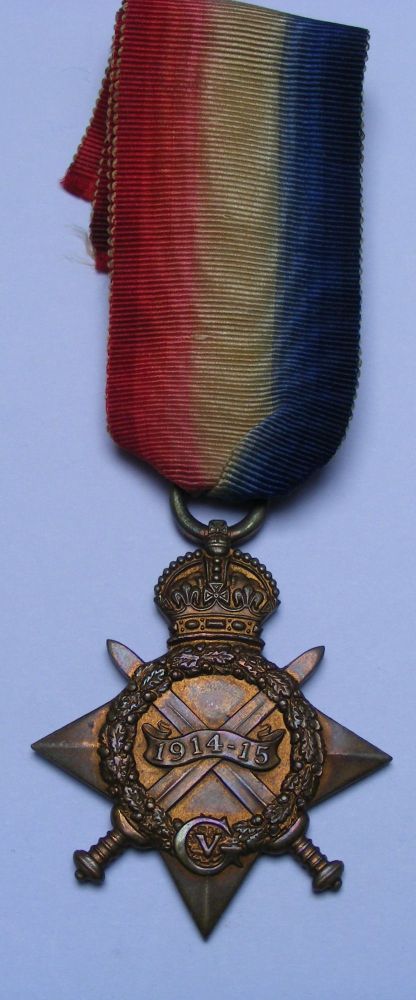 Casualty 1914/15 Star to 23399 L/Cpl J Hutchinson Durh L I 