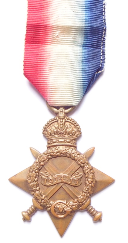 1914/15 Star to 68162 DVR P H Anson RFA Killed in action 1/10/18 Trefcon Br