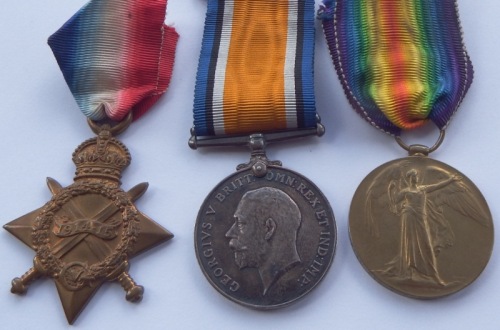1914/15 trio to 15242 Pte W Clarkson  W Rid R