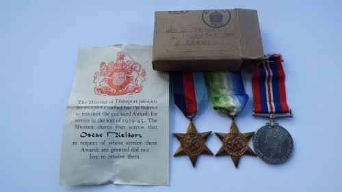Mercantile Marine WW2 Casualty group to Cook Oscar Nielson / SS Empire Howa