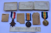 Boxed 1914/15 Trio to M2/138760 Pte J H Edwards ASC