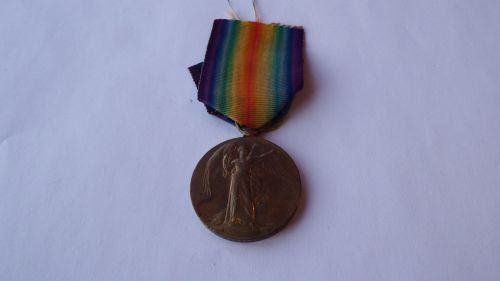 Victory Medal to 21/887 Pte J W Hamilton Northd Fus / Tyneside Scottish