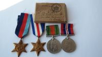 Boxed WW2 stars to a Royal Navy man
