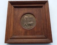 Memorial Plaque in Oak frame to Clifford Yvon Humphries / killed during an air raid 1916