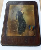 Victory medal to 1768D T J Harris RNR with contemporary painting