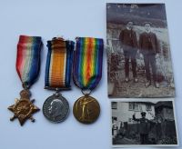 1914/15 Trio to T-2535 Pte N Mitchell The Queens R