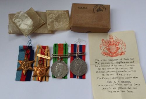WW2 casualty group 4455629 CQMS J N Robinson 6th Durh L I 