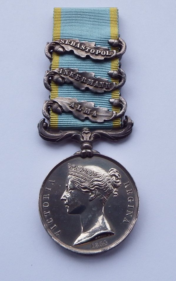 Three Bar Crimea Medal to Corpl R Scott 49 Regt