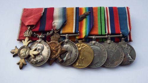 An OBE DCM group to Major R Ratcliffe RA, who received a field commission i