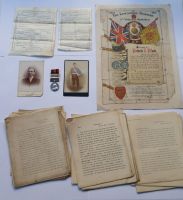 QSA to Pte Wood Vol Coy Lanc Fus / with extensive ephemera including letters home and diary entries 