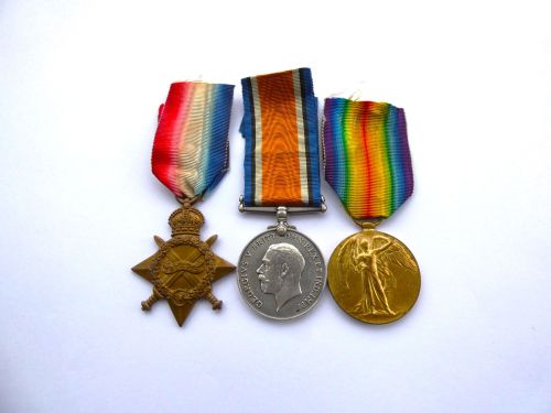 Casualty 1914/15 Trio to Lance Sergeant Taylor 1/7 Notts and Derby Regt / R