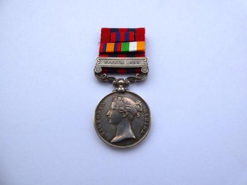 Indian General Service Medal / Sikkim 1888 to Pte Leverton Notts and Derby 