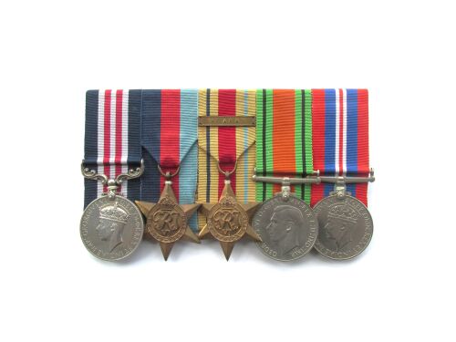 A Second World War MM Group awarded to Sergeant W. A. Evans RA / originally