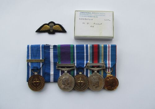 Campaign group of five to L/Cpl Pickup, 9 Parachute Squadron RE