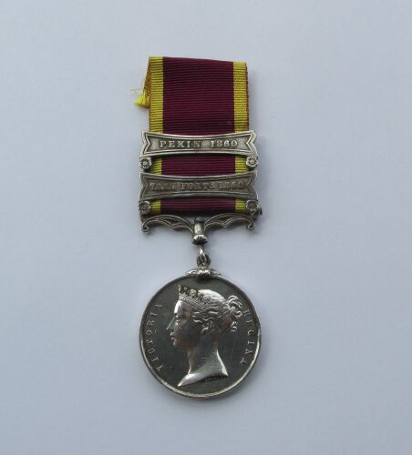 Second China War Medal to Durnell 1 Bn Military Train