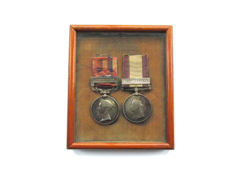 Campaign Pair in Contemporary Frame to 625 Bugler P Pallett 51st Foot / Die