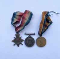 1914/15 Trio to 2211 Pte S Butterworth E Lan R / wounded Gallipoli