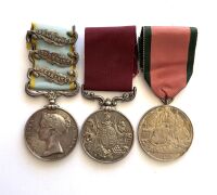A Crimean War Heavy Brigade Chargers group to Private James 5 Dragoon Guards