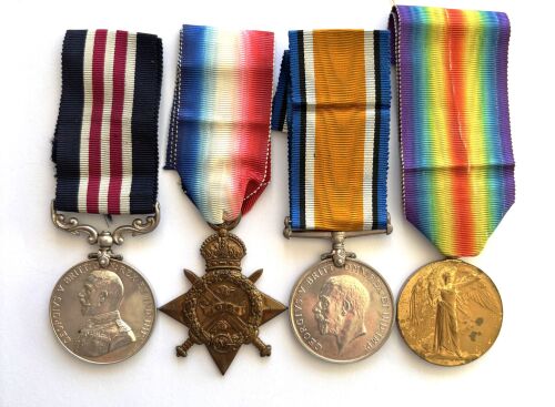 A Great War Casualty Military Medal group to Private McCluskey KOSB/ who ha