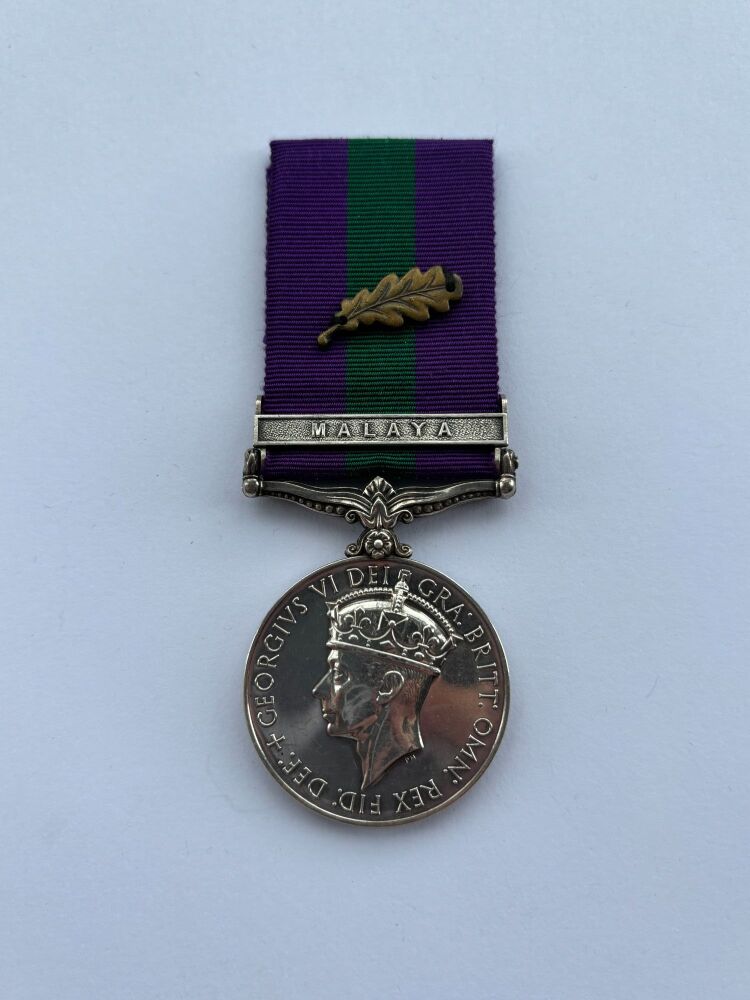 An incredible Mentioned in Despatches Malaya Medal to Cpl Chase KOYLI
