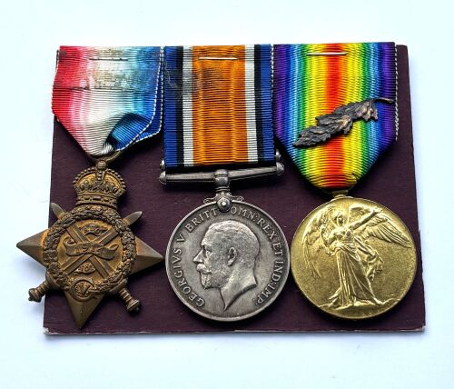 Mentioned in Despatches 1914 Trio to Cpl Marsden RE / Killed 23 of August 1
