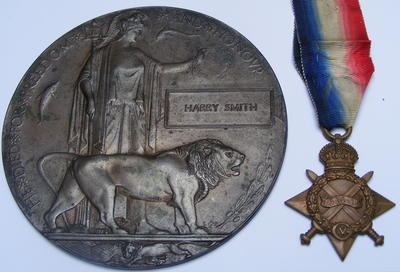1914/15 Star and Plaque to 18925 Pte. Harry Smith. Highland Light Infantry
