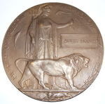 A memorial plaque to 203314 Pte A. Hulmes Duke of wellington Regiment