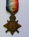 A casualty 1914 Star to 9494 Pte S P Hartley: Dorset: R. 