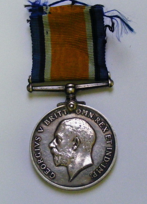 British War Medal to 17839 Pte F. Simpson. Northumberland Fusiliers