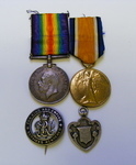 Pair, SWB & Silver football medal to G/67227 Pte W G Collins R Fus