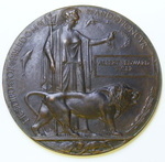 Memorial plaque to Albert Edward Tyler 23rd (2nd Football) Middlesex regiment