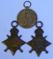 1914/15 Star to 102586 Spr T Curran RE / Star & VM to 80785 GNR T H Curran RFA