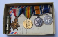 1914/15 Trio and Police LSGC to 3127 SJT J Taylor 13th Hussars with Ephemera