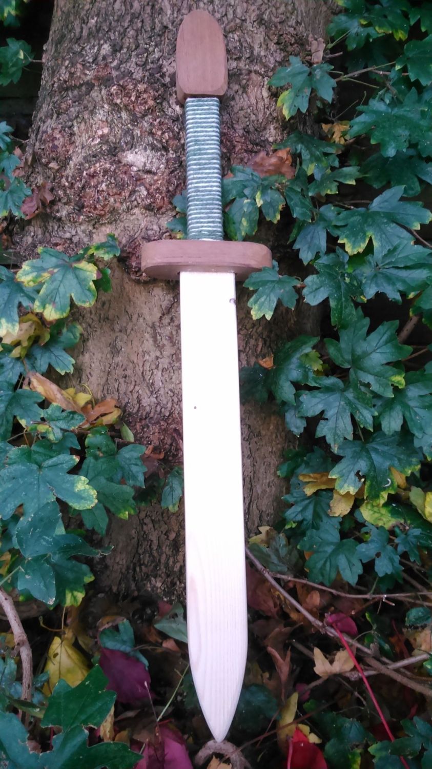 Hand crafted small sword, made in England from Reclaimed pine