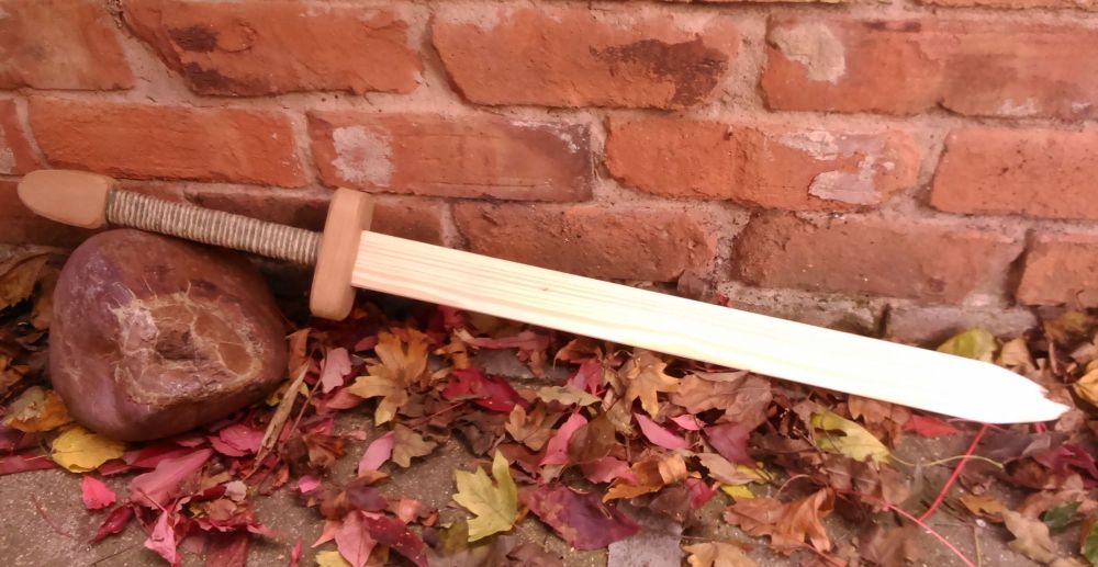 Hand crafted long sword, made in England from Reclaimed pine (A VERY LONG S