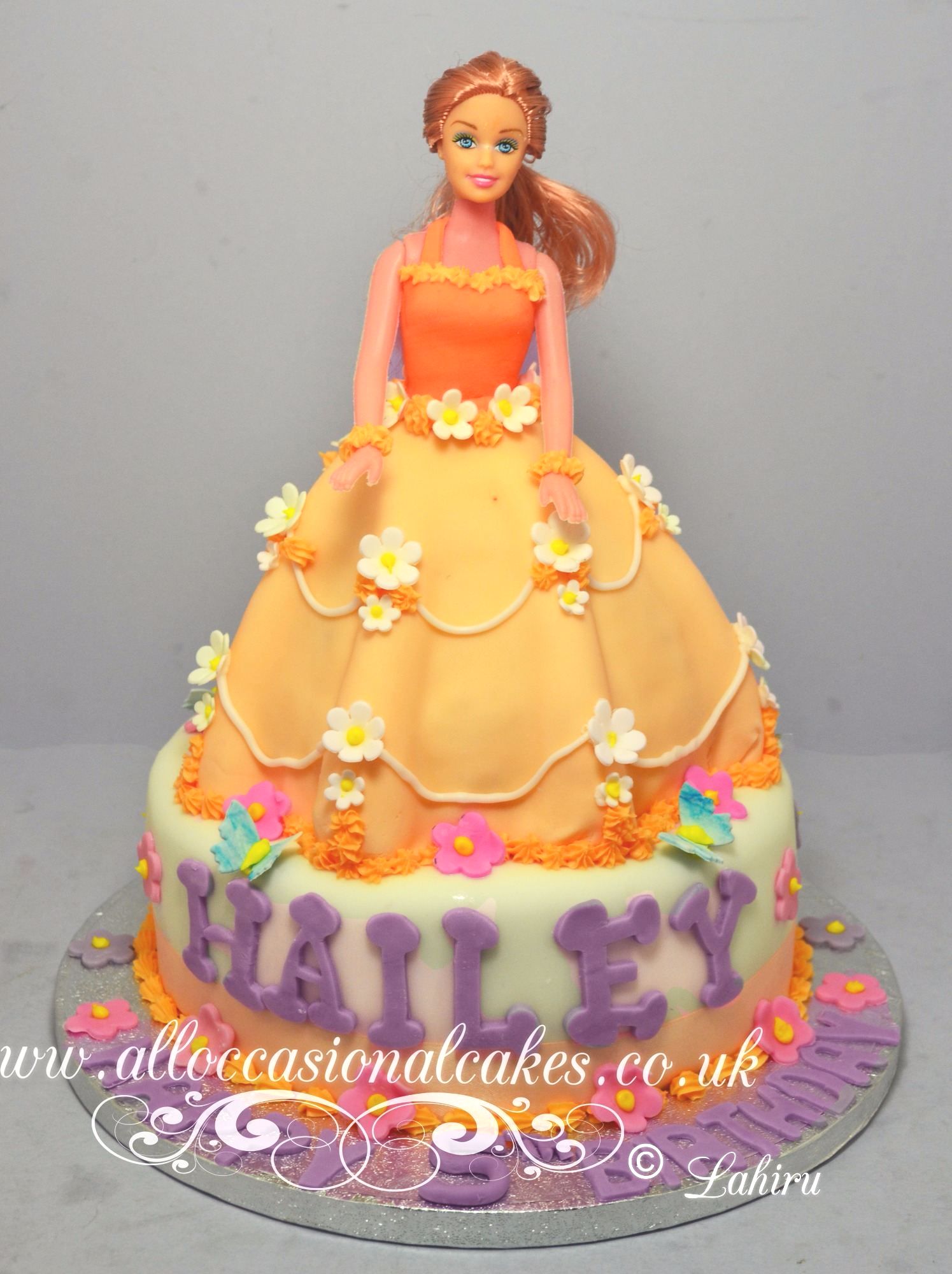 princess themed birthday cake