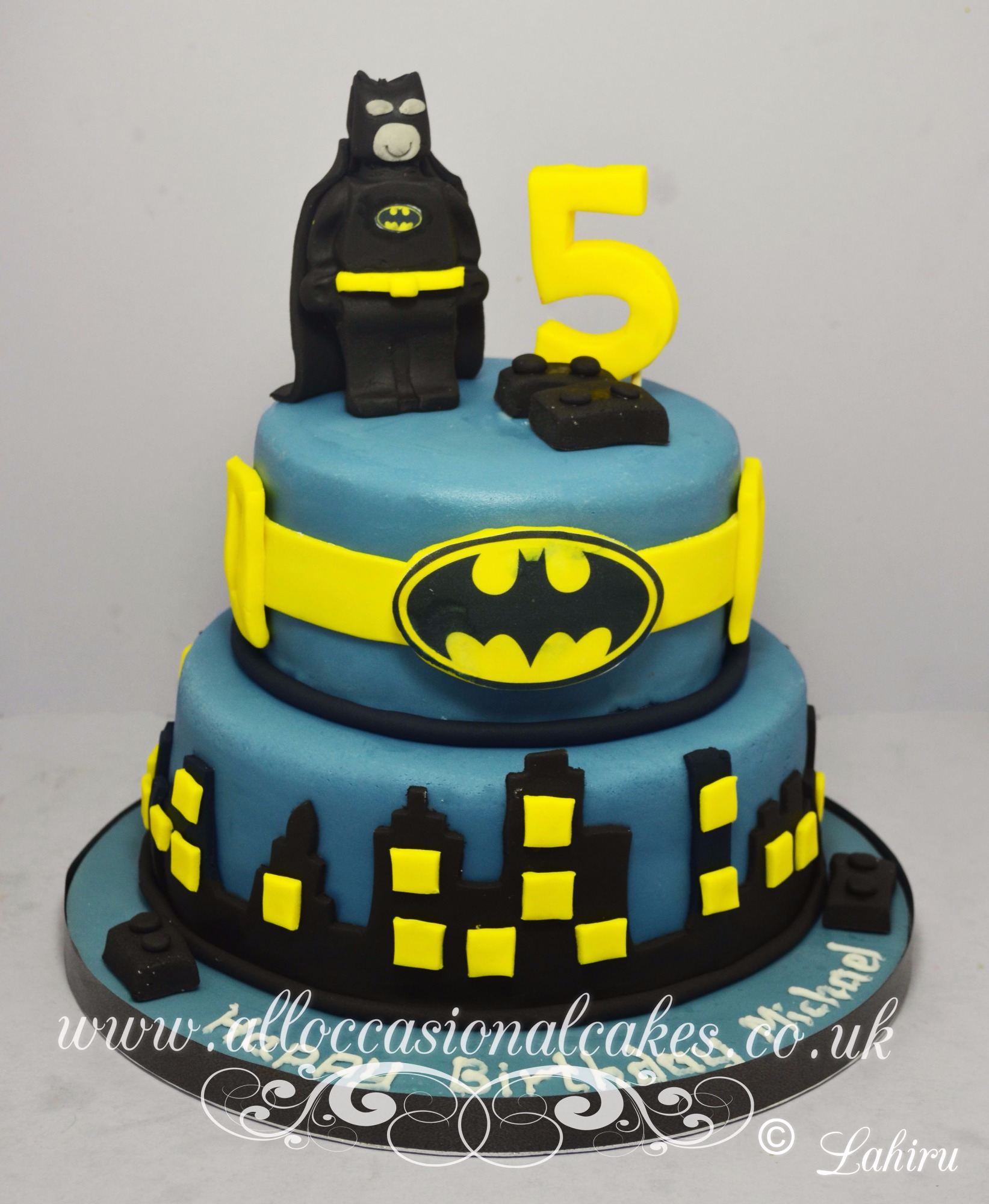 batman superhero themed birthday cake